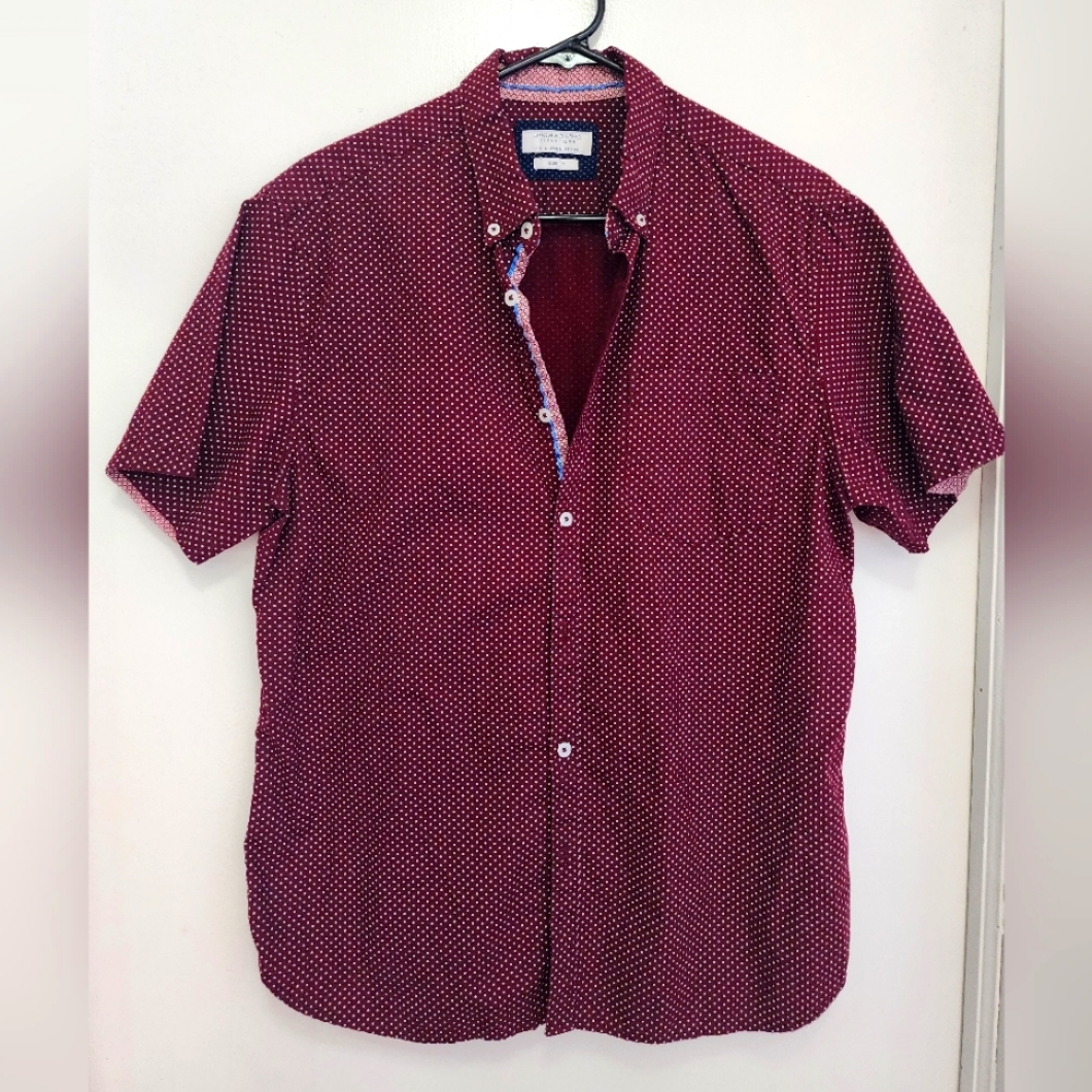 BNWOT - Denim & Flower polka-dot Button down